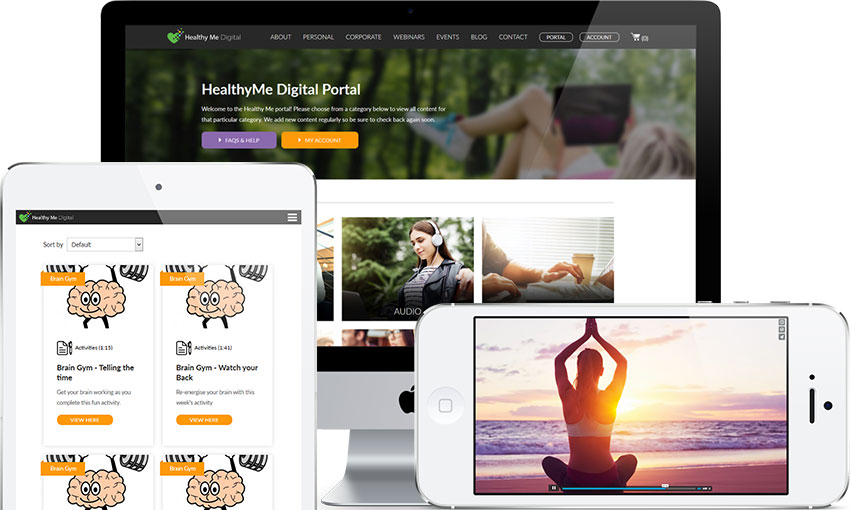 Screenshot of HealthyMe Digital on different devices
