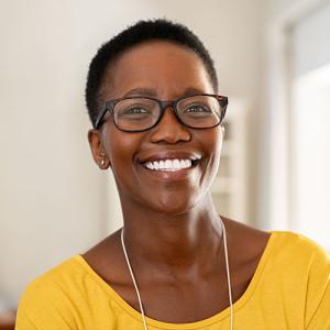 African American lady smiling