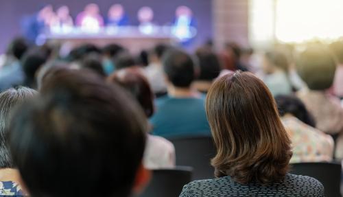 people in an audience
